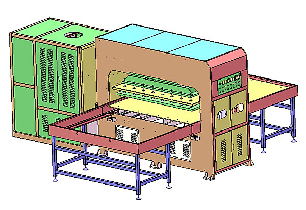 冷卻塔膠片焊接機三維圖